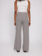 Striped Rib Jersey Pants black coffee/offwhite