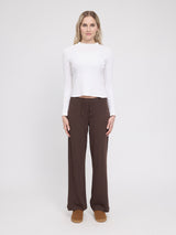 Rib Jersey Pants black coffee