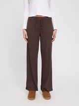 Rib Jersey Pants black coffee