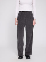 Pleated Corduroy Pants anthra