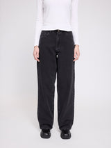 Wide Leg Denim Pants dark grey