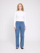 Wide Leg Denim Pants mid blue