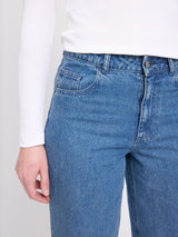 Wide Leg Denim Pants mid blue