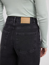 Barrel Leg Denim Pants dark grey