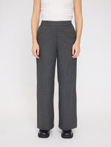 Wide Leg Flannel Pants anthracite mel.