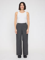 Wide Leg Flannel Pants anthracite mel.