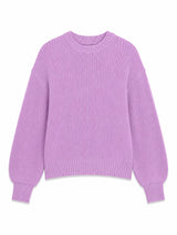 Chunky Crew Neck Knit Jumper grape pink