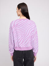 Zebra Jacquard Knit Jumper grape pink/pastel lilac