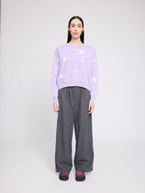 Moon Jacquard Knit Jumper pastel lilac/tofu