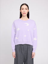 Moon Jacquard Knit Jumper pastel lilac/tofu
