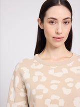 Leo Jacquard Knit Jumper light beige/tofu