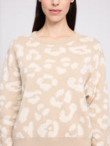Leo Jacquard Knit Jumper light beige/tofu
