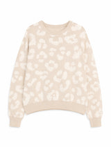Leo Jacquard Knit Jumper light beige/tofu